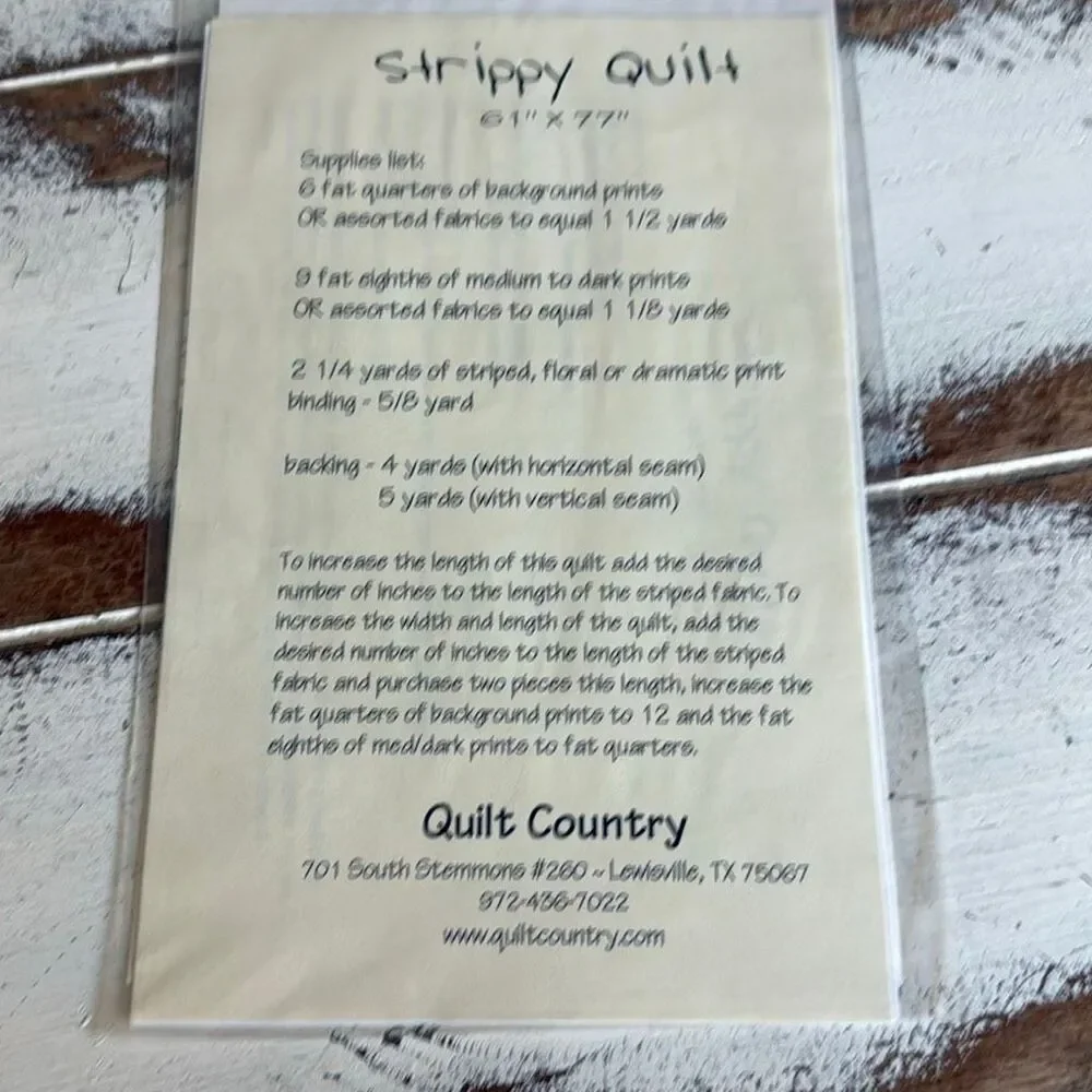 Pattern strippy quilt